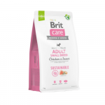 Brit Care Sustainable Adult Small Breed Chicken&Insect sausas maistas mažų veislių &scaron;unims - Produkto Svoris 1kg