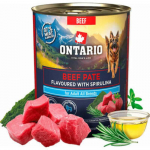 Ontario Adult Beef & Spirulina 800g konservai suaugusiems &scaron;unims su jautiena