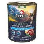 Ontario Adult Duck with cranberry 800g konservai &scaron;unims su antiena ir spanguolėmis