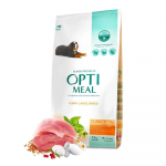 Optimeal Puppy Large Breed Turkey  sausas maistas didelių veislių &scaron;uniukams su kalakutiena, 12kg