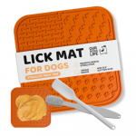 DOGSLIFE Lick Mat laižymo kilimėlis &scaron;unims su mentele ir &scaron;epetėliu