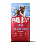 CARNILOVE ACTIVE Dog Salmon & Turkey Puppy sausas pa&scaron;aras &scaron;uniukams - Produkto Svoris 12kg