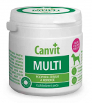 Canvit Multi vitaminai &scaron;unims, 13 vitaminų kompleksas - Produkto Svoris 100g X 100tbl.