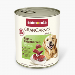 GRANCARNO Adult Beef + Duck hearts su jautiena ir anties &scaron;irdelėmis 800g