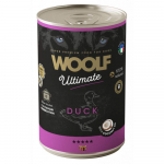WOOLF ULTIMATE DUCK WITH COCONUT OIL begrūdžiai konservai &scaron;unims su antiena 400g