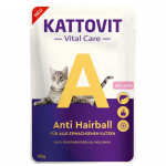 Kattovit Vital Care Anti Hairball 85g su la&scaron;i&scaron;a &ndash; konservuotas pa&scaron;aras katėms