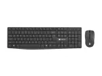 Belaidis klaviatūros ir pelės rinkinys NATEC SQUID, QWERTY US International, 105 klavi&scaron;ų, juodas, 1600 DPI