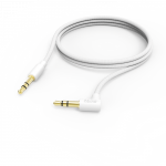 Hama Aux-Kabel 3,5 mm Klinke - 3,5 mm Klinke, 90&deg; Winkelstecker, 1,0 m, Wei&szlig; (00201529)