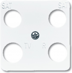Busch Jaeger 1753-0-8642 Wandplatte/Schalterabdeckung Wei&szlig; (1753-0-8642)