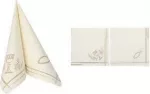 PAPSTAR ROYAL Collection Komunijos/Sutvirtinimo servetėlės, Premium Tissue, 3 sluoksnių, baltos su sidabriniu kryžiumi ir balandžiu, 33 x 33 cm, 20 vnt. (37042)