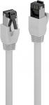 Lindy 2m Cat.8.1 S/FTP LSZH Netzwerkkabel, grau RJ45-Stecker, 2000MHz, Kupfer, 24AWG (47434)