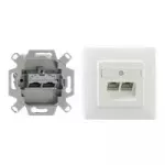 RJ-45 ki&scaron;tukinis lizdas Rutenbeck 136112070 baltas