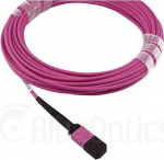 Kompatibles Lenovo AV29 BlueOptics LWL Trunkkabel, MPO/UPC zu MPO/UPC, 20 Meter, Multimode G50/125&micro;m, OM4, Markenfaser, 3.0mm LSZH magenta, 12 Kerne, Typ B, MPO Stecker ohne Pins, inkl. Messprotokoll (AV29-BO)