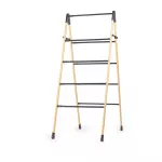 Beldray LA00000051EU7 Bamboo Clothes Airer - Sulankstomas bambukinis džiovintuvas A rėmu, 7 m džiovinimo vieta, 12 bėgelių, 2 pakopos, natūralus bambukas