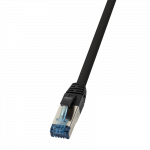 Logilink - Patch-Kabel - RJ-45 (M) bis RJ-45 (M) - 2 m - SFTP - CAT 6a - halogenfrei, im Freien, ohne Haken - Schwarz (CQ6055S)