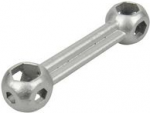 FISCHER Fahrrad-Knochenschl&uuml;ssel f&uuml;r 10 verschiedene Schraubma&szlig;e 6-15 mm - 1 St&uuml;ck (85510)
