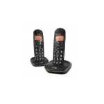 DORO PhoneEasy 100W Duo - Schnurlostelefon mit Rufnummernanzeige - DECT\GAP - Schwarz + zus&auml;tzliches Handset (380100)