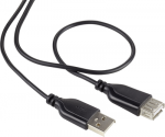 Renkforce USB 2.0 Verl&auml;ngerungskabel [1x USB 2.0 Stecker A - 1x USB 2.0 Buchse A] 1.00 m Schwarz SuperSoft-Ummantelung Renkforce