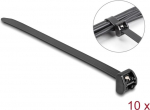 Delock Kabelbinder mit Metallzunge L 203 x B 12,7 mm 10 St&uuml;ck schwarz (19726)