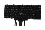 Dell W93F7 klaviatūra (prancūzi&scaron;kas AZERTY i&scaron;dėstymas, su foniniu ap&scaron;vietimu) Latitude E5450/E7450
