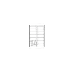 Avery etiketės &ndash; poliesteris &ndash; skaidrios &ndash; 99,1 x 38,1 mm &ndash; 350 etikečių (25 lapų x 14) L7563-25