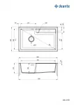 DEANTE 1-Bowl Granite Composite Kitchen Sink Black 780x500mm