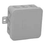VIPLAST V5 pavir&scaron;inio montavimo jungčių dėžutė, 12 įvadų, pilka, IP54, 75x75x41 mm