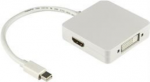 Deltaco DP-MULTI1 - 0,2 m - Mini DisplayPort - DisplayPort + DVI + HDMI - M&auml;nnlich - Weiblich - 3840 x 2160 Pixel
