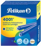 Pelikan Gro&szlig;raum-Tintenpatronen 4001 GTP/18, k&ouml;nigsblau Standard-Gro&szlig;raumpatronen f&uuml;r alle g&auml;ngigen Patronen - 1 St&uuml;ck (300735)