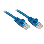 Lindy Basic - Patch-Kabel - RJ-45 (M) bis RJ-45 (M) - 1,0m - UTP - CAT 6 - geformt, ohne Haken - Blau (48172)