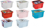 keeeper Aufbewahrungsbox karolina Mickey, 30 Liter Dreh-/Stapelbox mit Deckel, aus PP, cloudy-blue, mit - 1 St&uuml;ck (1223868424700)