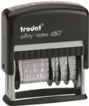 trodat Wortbandstempel Printy Dater 4817, franz&ouml;sisch Geh&auml;usefarbe: schwarz - 1 St&uuml;ck (4817A)
