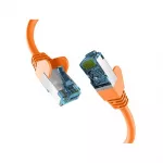 EFB-Elektronik RJ45 jungiamasis kabelis Cat.7 neapdorotas kabelis ORANGE 0,25 m S/FTP PIMF tinklo kabelis LAN DSL