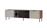 Spintelė televizoriui Cama Meble ALMERA 180.5&times;42&times;52.5 cm rie&scaron;utas/&scaron;ampanas su juodu židiniu