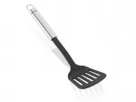 LEIFHEIT Sterling nailoninė mentelė su nerūdijančio plieno rankena, 33 cm, juoda/sidabrinė