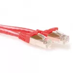 ACT Red 0,5 m LSZH SFTP CAT6A jungiamasis kabelis su apsaugotais RJ45 ki&scaron;tukais