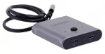 Unitek D1078A dvipusis USB-C 4K signalo perjungiklis, 2 įėjimai ir 1 i&scaron;ėjimas