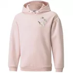 PUMA Alpha Hoodie FL Jaunimo megztinis su gobtuvu &Scaron;viesiai rožinė, dydis 164