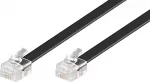 Wentronic Goobay RJ12 modulinis kabelis, 6P6C male to male, 15 m, juodas 50324