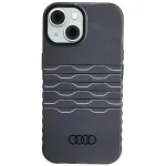 Kietas dėklas Audi IML MagSafe, skirtas iPhone 15 / 14 / 13 6.1, juodas AU-IMLMIP15-A6/D3-BK