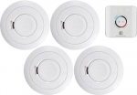 Ei Electronics Funk-Rauchwarnmelder 5er Set inkl. 10 Jahres-Batterie, vernetzbar