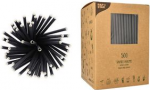 PAPSTAR Papier-Trinkhalm pure, 250 mm, schwarz aus Papier, L&auml;nge: 250 mm, Durchmesser: 8 mm, nachhaltig - 1 St&uuml;ck (89092)