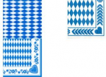 PAPSTAR Motivservietten Bayrisch Blau, 400 x 400 mm bedruckt, 1/4 Falz, 3-lagig, Tissue - 1 St&uuml;ck (84489)