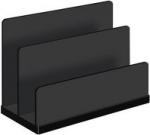 WEDO Briefst&auml;nder black office, schwarz aus Acryl, 2 F&auml;cher, im Geschenkkarton, - 1 St&uuml;ck (63 3001)