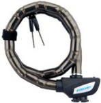 FISCHER Glieder-Fahrradschloss, L&auml;nge: 700 mm, schwarz Durchmesser: 18 mm, mit doppelter Gelenkkapselung aus - 1 St&uuml;ck (85854)