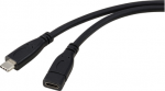 Renkforce USB-Kabel USB 3.2 Gen1 USB-C&reg; Stecker, USB-C&reg; Buchse 1.00 m Schwarz RF-5720414 (RF-5720414)