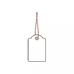 Kabinamos etiketės HERMA 6903 18x28 mm su raudonu virveliu