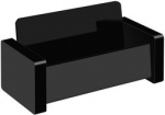 WEDO Visitenkartenhalter black office, schwarz aus Acryl, rechteckig, im Geschenkkarton, - 1 St&uuml;ck (63 4401)