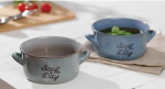 Ritzenhoff & Breker Suppentasse TASTY BLAU, 570 ml aus Steingut, mit Griff, sp&uuml;lmaschinenfest, - 6 St&uuml;ck (745672)
