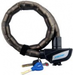 FISCHER Glieder-Fahrradschloss, L&auml;nge: 900 mm, schwarz Durchmesser: 24 mm, mit doppelter Gelenkkapselung aus - 1 St&uuml;ck (85861)